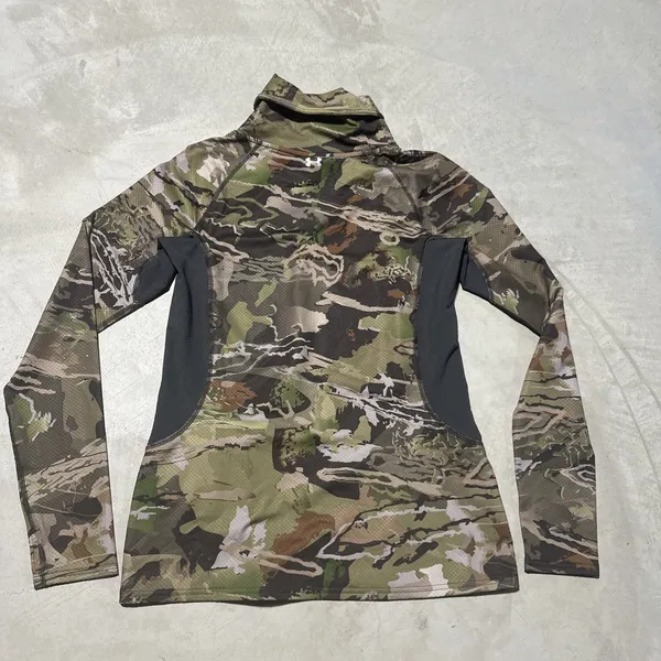 Under Armour Coldgear Ridge Reaper Camo Pullover Mock Neck Fitted Women's LARGE - Image 10