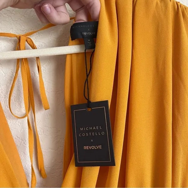NWT Michael Costello x REVOLVE Kerry Gown in Marigold‎ Long Sleeve - Image 5