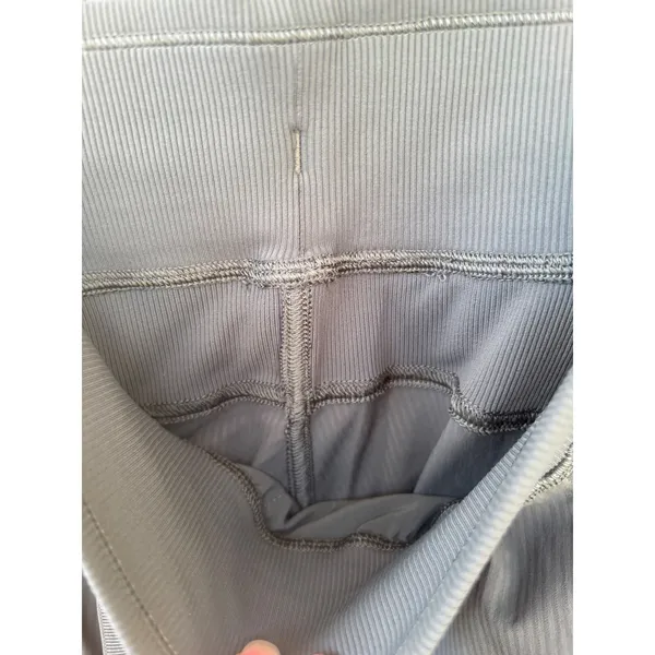 Lululemon Beyond the Studio Jogger Sage Green Pinstripe Ruched Pants Womens SZ 6 - Image 10