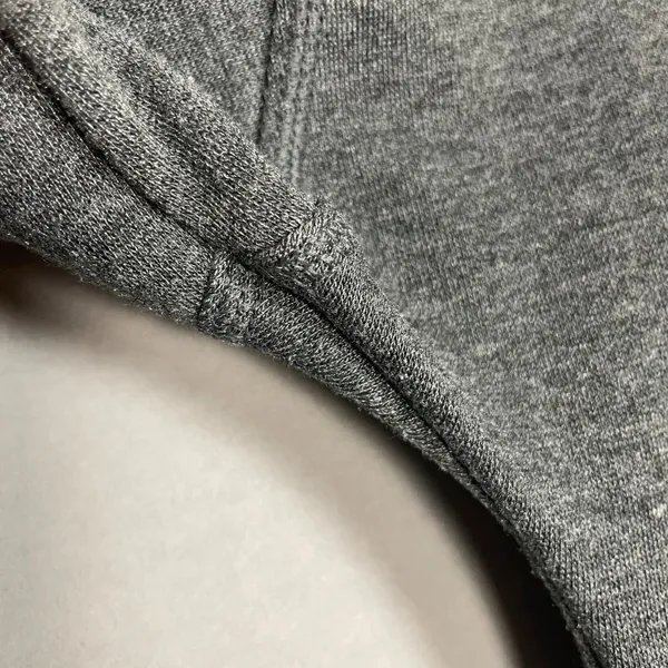 Nike Sweatshirt Top Gray Women Size XS‎ Relaxed Fit Long Sleeve Fleece Raw Seams - Image 11