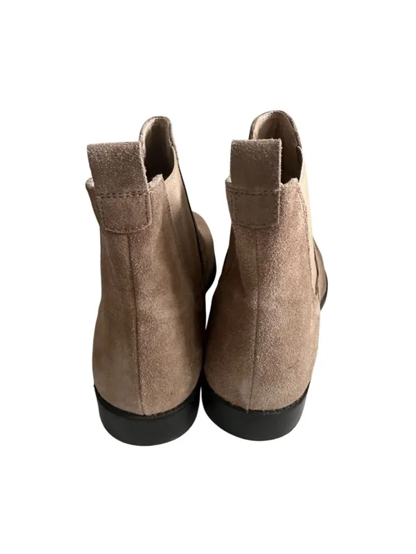 FIND Tan Suede Flat Ankle Boots Size 8.5 / 39 - Image 8