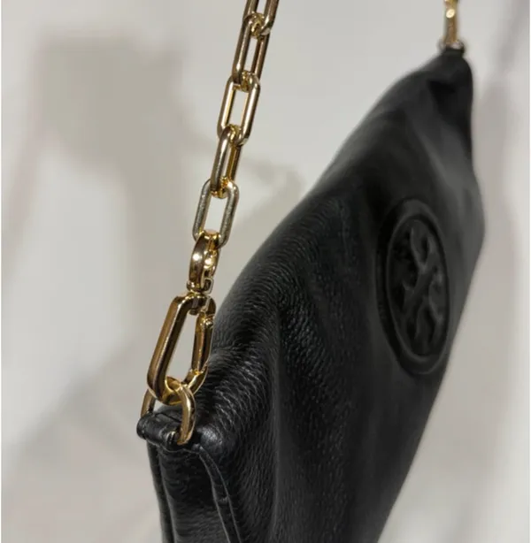 Tory Burch Bombe envelope fold pebbles leather crossbody purse bag - Image 6