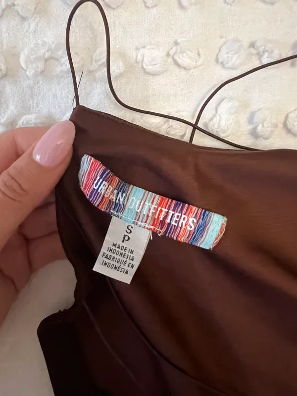 Urban Outfitters Brown Open Back Tank Top - Image 3
