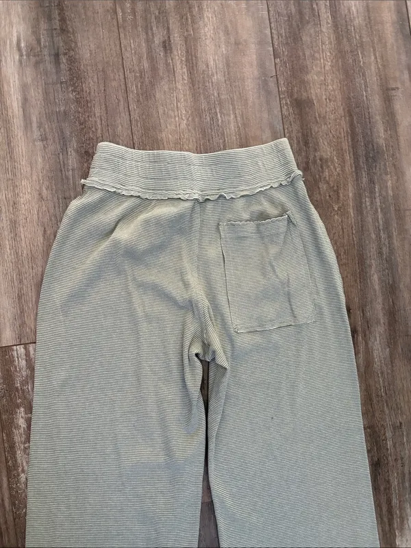 Free People Striped Slit Hem Lounge Sleep Pants XS - Image 5