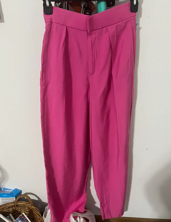 ZARA Barbie Pink Tailored Pants - Image 4