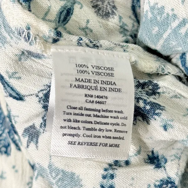 NWT Faherty Sorrento Print Dreamer Floral Maxi Dress Blue White Women’s Size XXS - Image 10