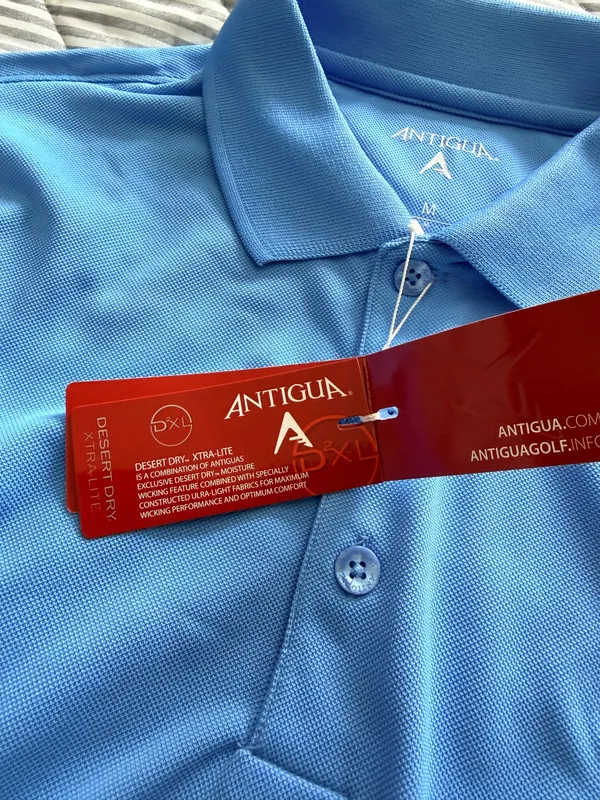 Antigua Baby blue Men’s polo shirt - Image 4