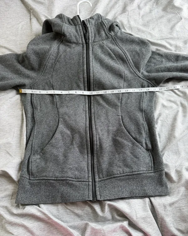Lululemon Women's Scuba Full-Zip Hoodie Heathered Gray 8 Cozy Athleisure Yoga - Image 7