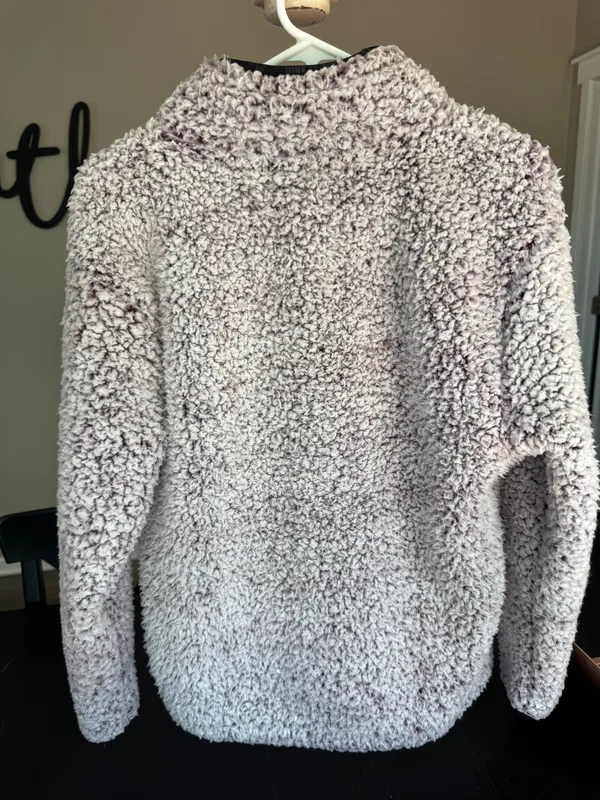 Victoria’s Secret Pink Sherpa quarter zip fleece pull over - Image 2