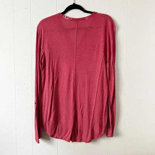 Vintage Lucky Brand Womens Floral Top Large Y2K Grunge Boho Indie Stretch Casual - Image 7