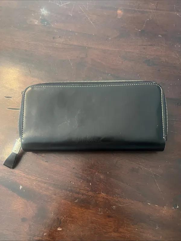 Yafeige Black Leather Zip Wallet NWOT - Image 6