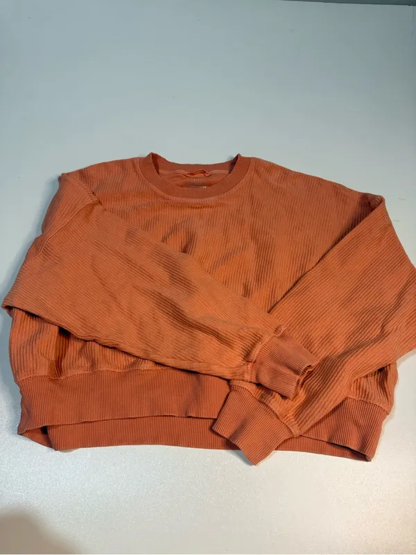aerie Oversized Ribbed Crew Sweater - Burnt Orange - Image 6