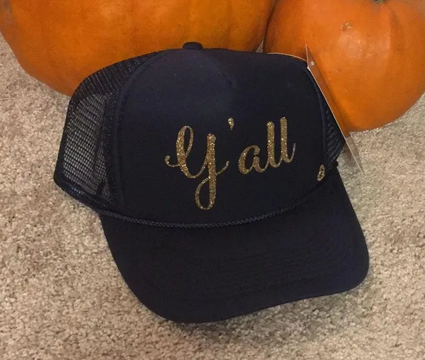 Yall glitter trucker hat NEW - Image 2