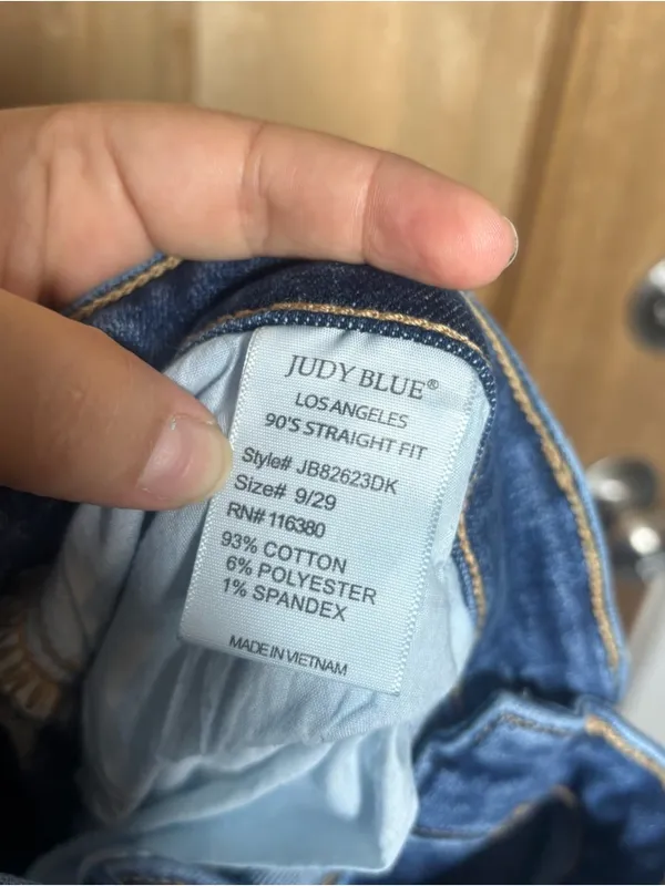 Judy blue women’s Classic Blue Denim Jeans straight fit size 29 - Image 5