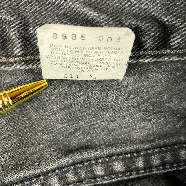 Levi's 550 Relaxed Fit Tapered Leg Jeans Black Denim Women 10 Made‎ in USA - Image 9