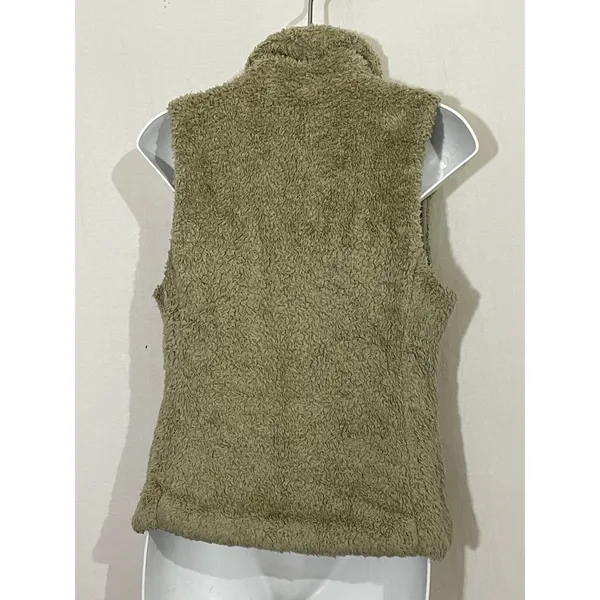 Patagonia Womens Los Gatos Full Zip Fleece Vest Tan Beige Deep Pile Size Small - Image 4