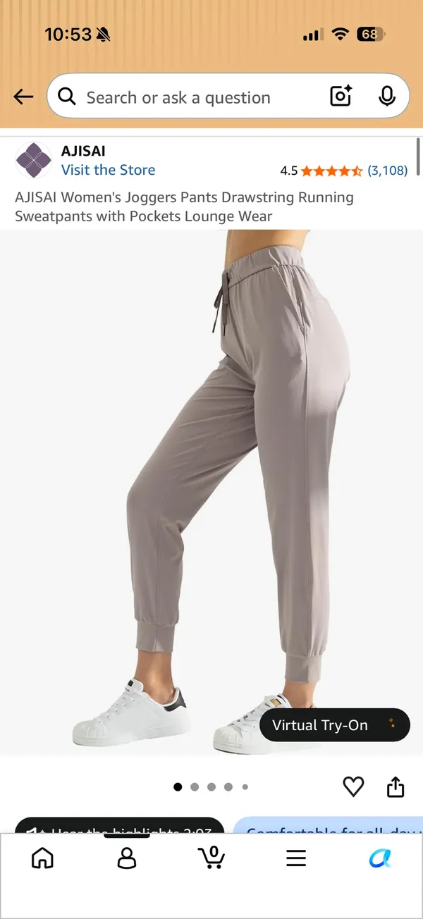 AJISAI Women's Joggers Pants Drawstring Running Sweatpants with Pockets Lounge Wear - Image 5