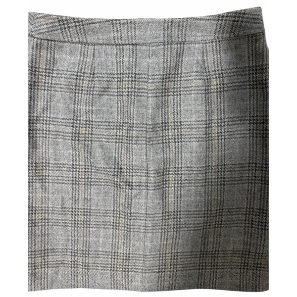 Brooks Brothers‎ 346 Gray Plaid Skirt Front Button Women's Size 6 - Image 4