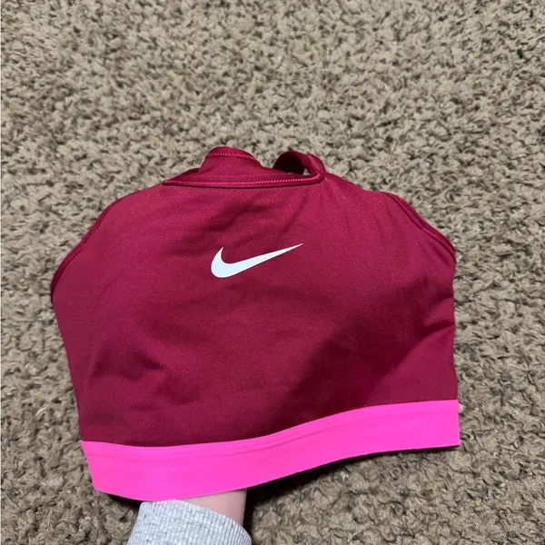 Nike Women's Pink Sports Bra - Image 2