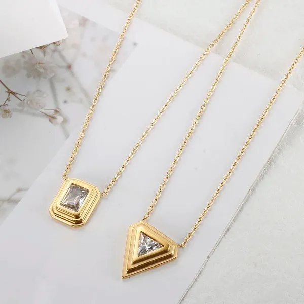 Handmade Delta pendants 18k gold plated over stainless steel tarnish free - Image 3