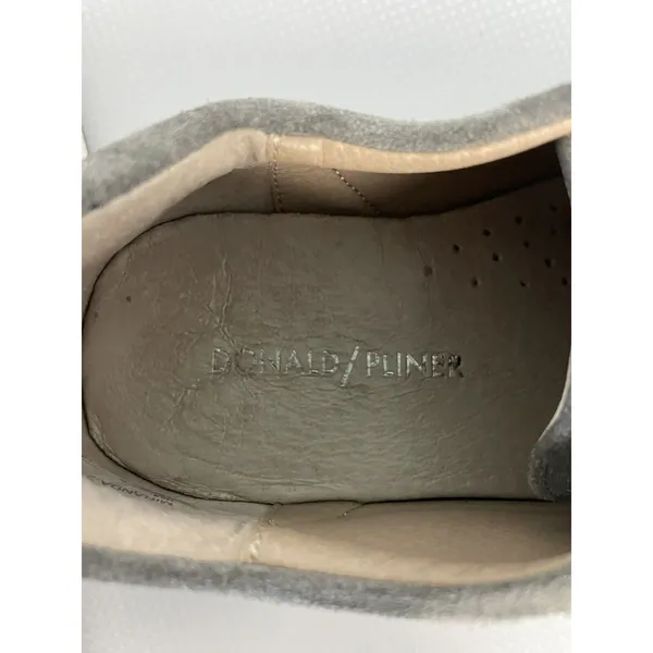Donald J Pliner Miranda Platform Sneaker Size 9 Gray Suede Leather Lace Up Shoe - Image 10