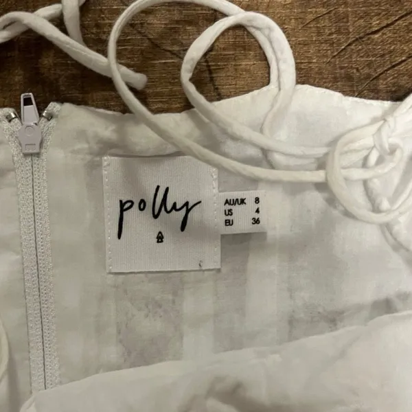 Princess Polly White Eyelet Lace Ruffle Hem Bustier Mini Dress US 4 - Image 3