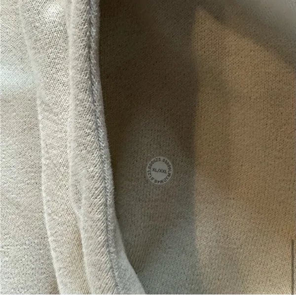 Lululemon Bone White Scuba Oversized Cropped Hoodie - Image 8