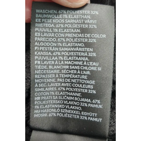 H&M Divided Black Textured Bodycon Mini Dress Short‎ Sleeve XS - Image 6