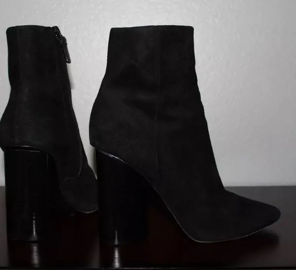 Mercedes Castillo Edie Women's Black Suede Leather Booties Size 5.5 - Image 2