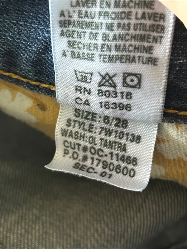 Lucky Brand Vintage Low Rise Cotton Flare Sweet Dream Jeans Sz 6/28 Sweet Dream - Image 13