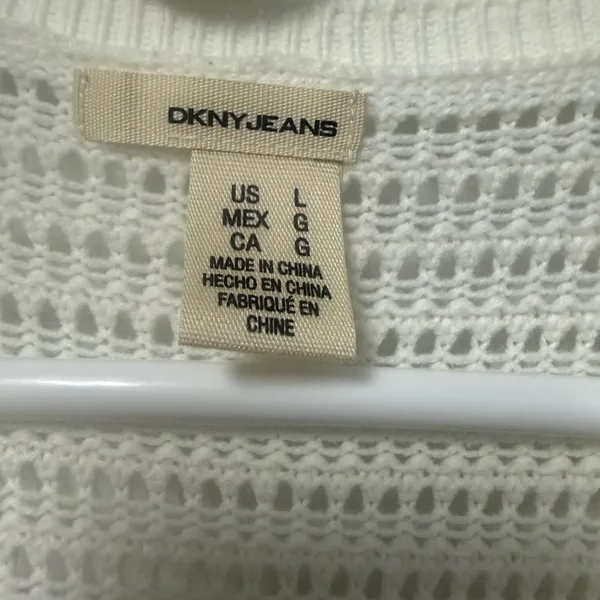 DKNY Cream Knit Cardigan - Image 2