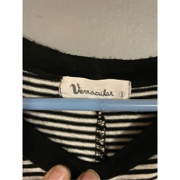 Vernacular Striped Tunic Long Sleeve Top Size Small - Image 3