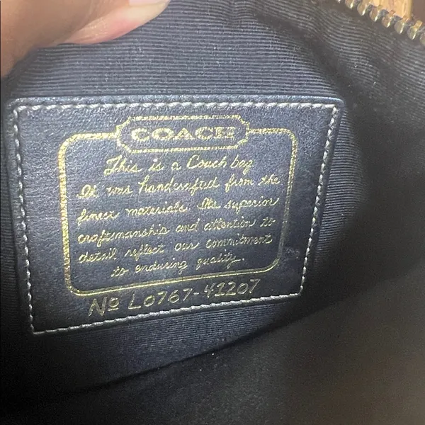 Coach Black and White Signature Crossbody Bag - Image 6