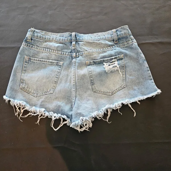 Forever 21 Distressed High-Waisted Denim Shorts Size 30 - Image 2