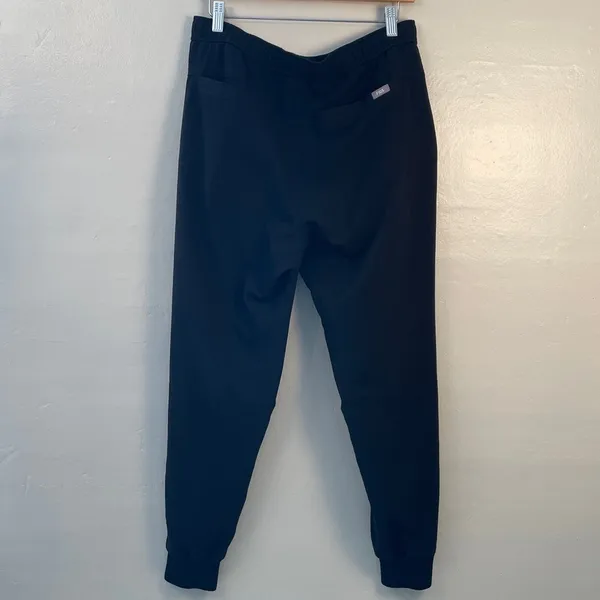 Figs Technical Black Joggers with White Drawstring Medium short - Image 5