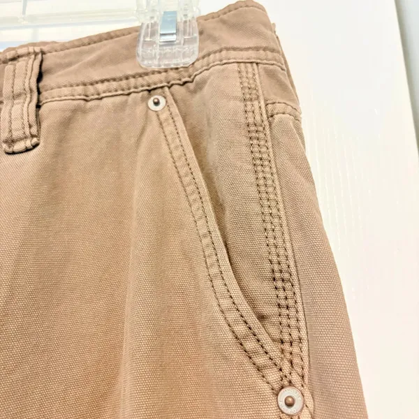 Aeropostale Womens Carpenter Pants Tan Khaki Cotton Canvas Utility Size XS - Image 5