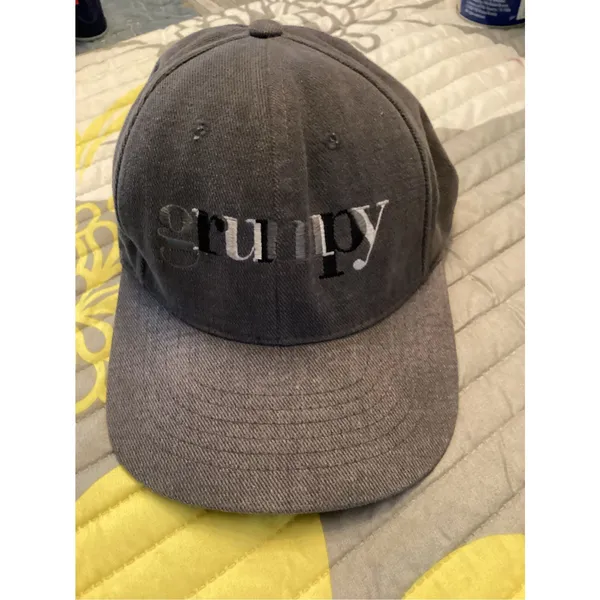 Vintage Disney Mickey Inc Grumpy Snow White Gray Baseball Cap - Image 2
