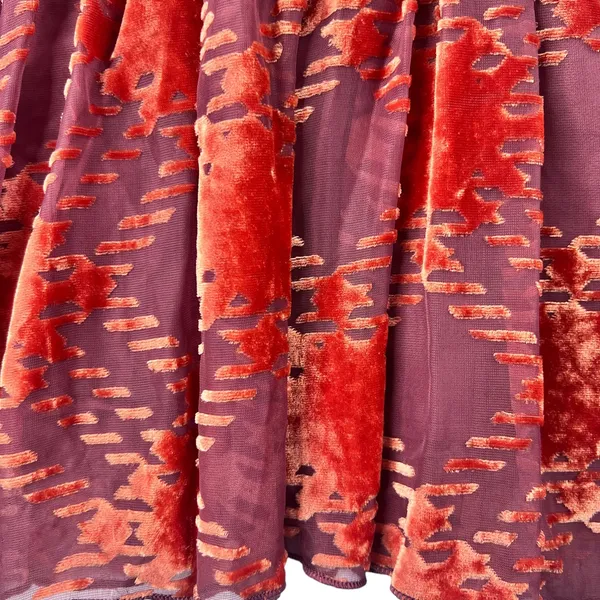 Y2K Urban Outfitters Vera Crushed Velvet Mini‎ Skirt Size S Tiered A-Line Flowy - Image 5