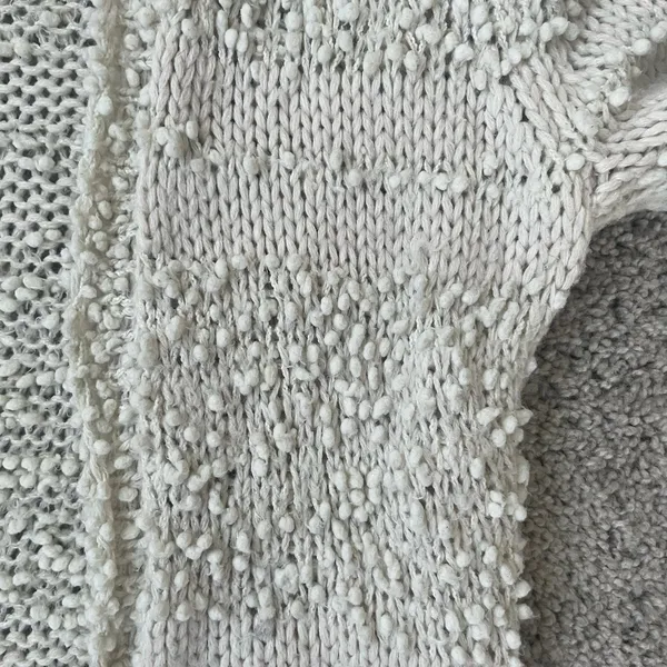 Billabong Designers Closet Womens Small Cozy Cardigan Nobby Cream Sweater - Image 11