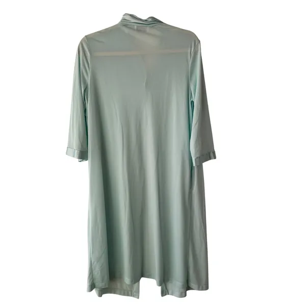 Vanity Fair Vintage Blue Robe Button Front Embroidered Sleepwear USA Made‎ Small - Image 5