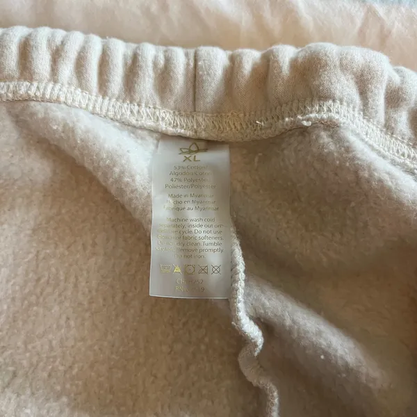 Harmony & Balance Women's Sweatpants Joggers Cream XL - Image 4