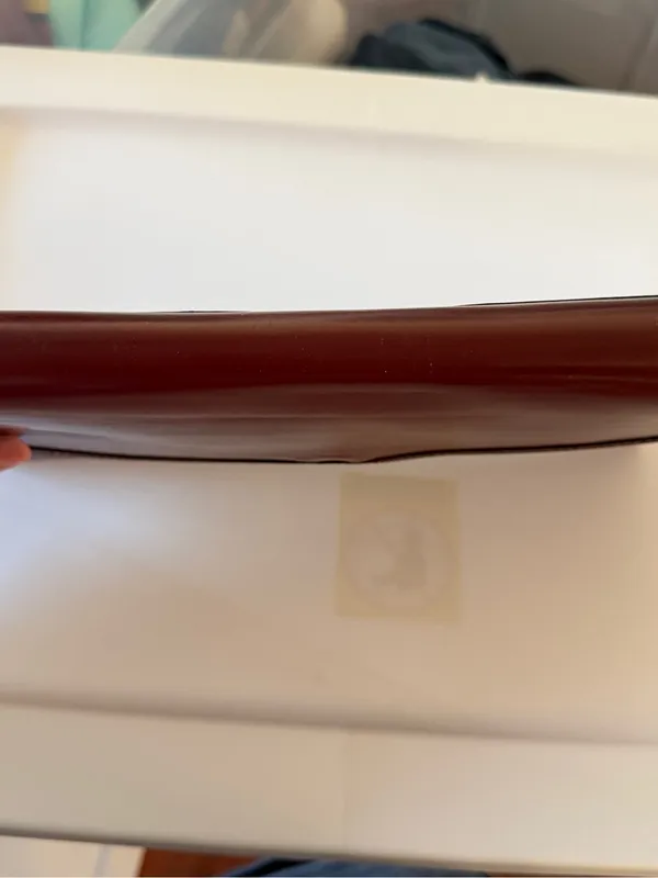 Vintage Leather Envelope Clutch - Burgundy Brown - Image 4