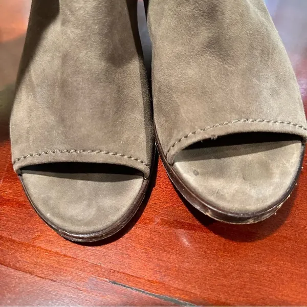 Frye Dani Shield Sling Peep‑Toe Suede Sandals – Size 8 - Image 6