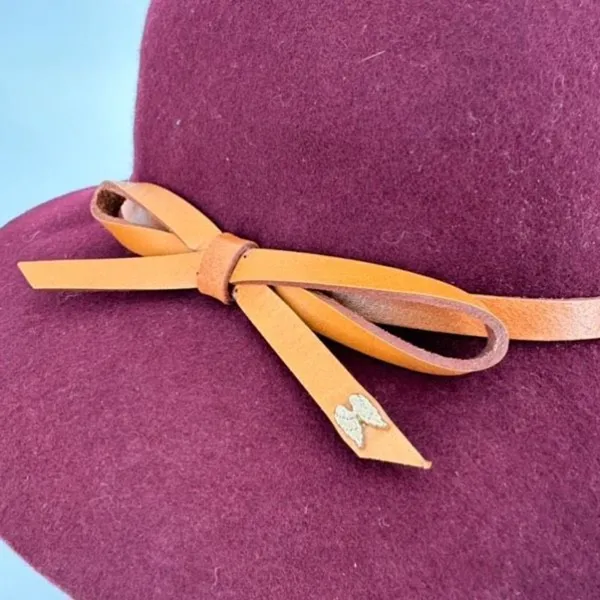 Vintage‎ Victoria Secret Wide Brim Wool Floppy Brim Hat Wine Burgundy elegant - Image 7