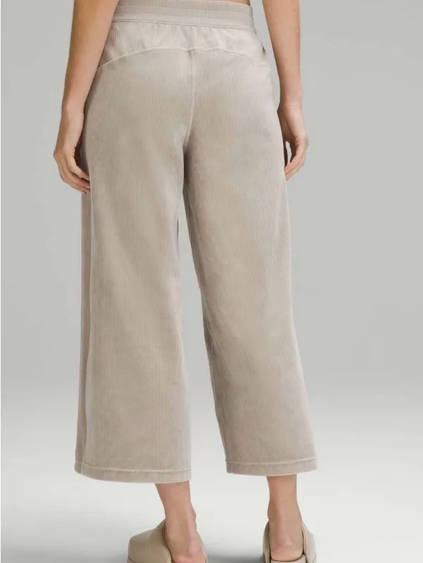 lululemon athletica Wide-Leg Cropped Pants in Taupe - Image 2