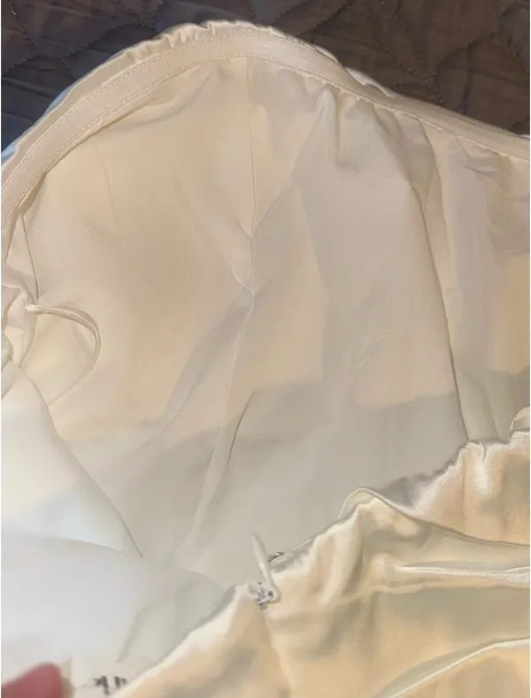 Selfie Leslie White Dress Mini Ruffle Strapless - Image 4