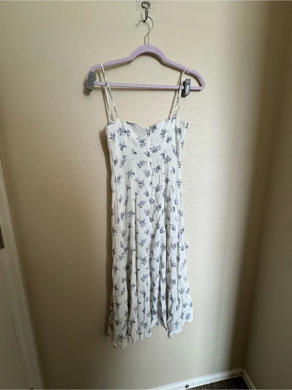 Reformation Vollare White Floral Midi Dress Sz 2‎ Wedding Guest Spring - Image 7