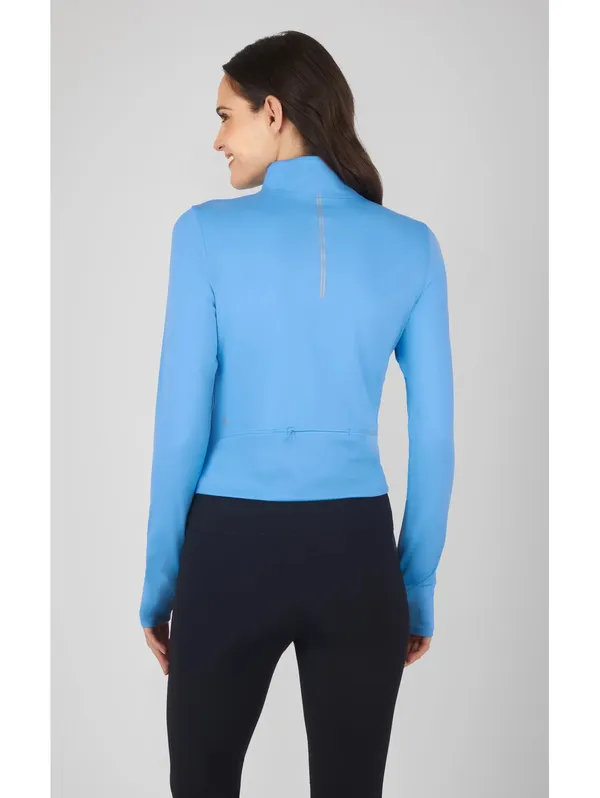 Yogalicious LUX CROSSTRAIN EVERYDAY HALF ZIP JACKET - Light Blue - Size M - Image 2