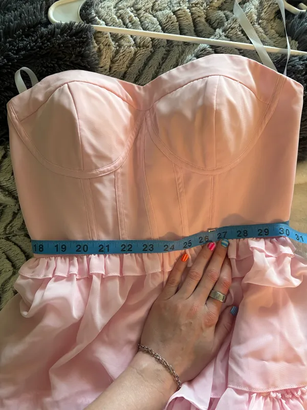 Baby pink revelry bridesmaid dress - Image 7