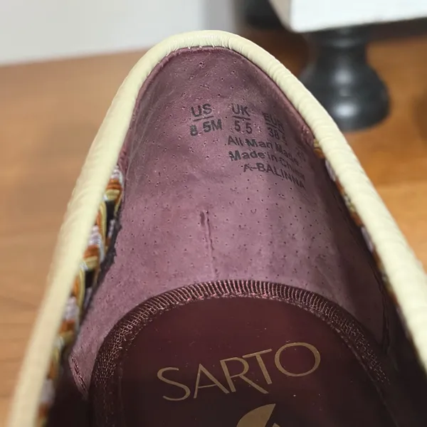 Sarto by Franco Sarto Balinna Cream Patent Tassel Lug Sole Platform Loafers 8.5M - Image 6